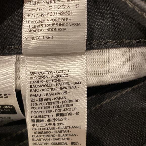 Levi's Men's 541 Athletic Taper Fit Jeans Cut As Shorts Dark Gray Size 32 - Picture 4 of 11